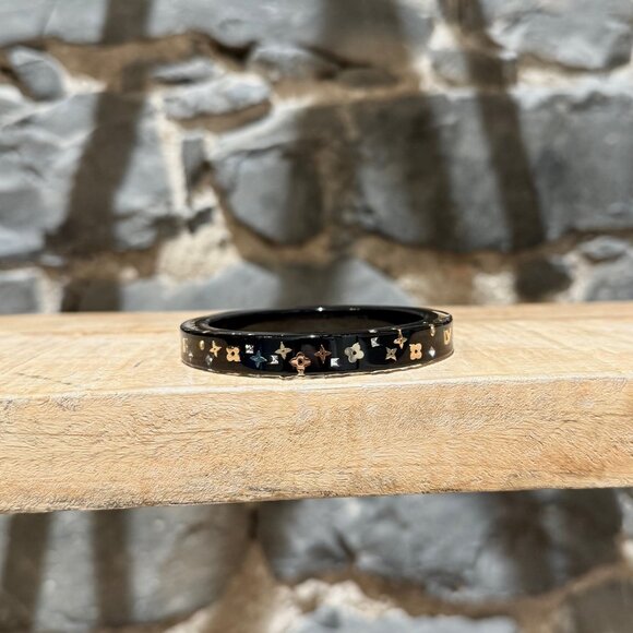 Louis Vuitton Black Inclusion Art Deco Bangle Bracelet - Picture 4 of 9